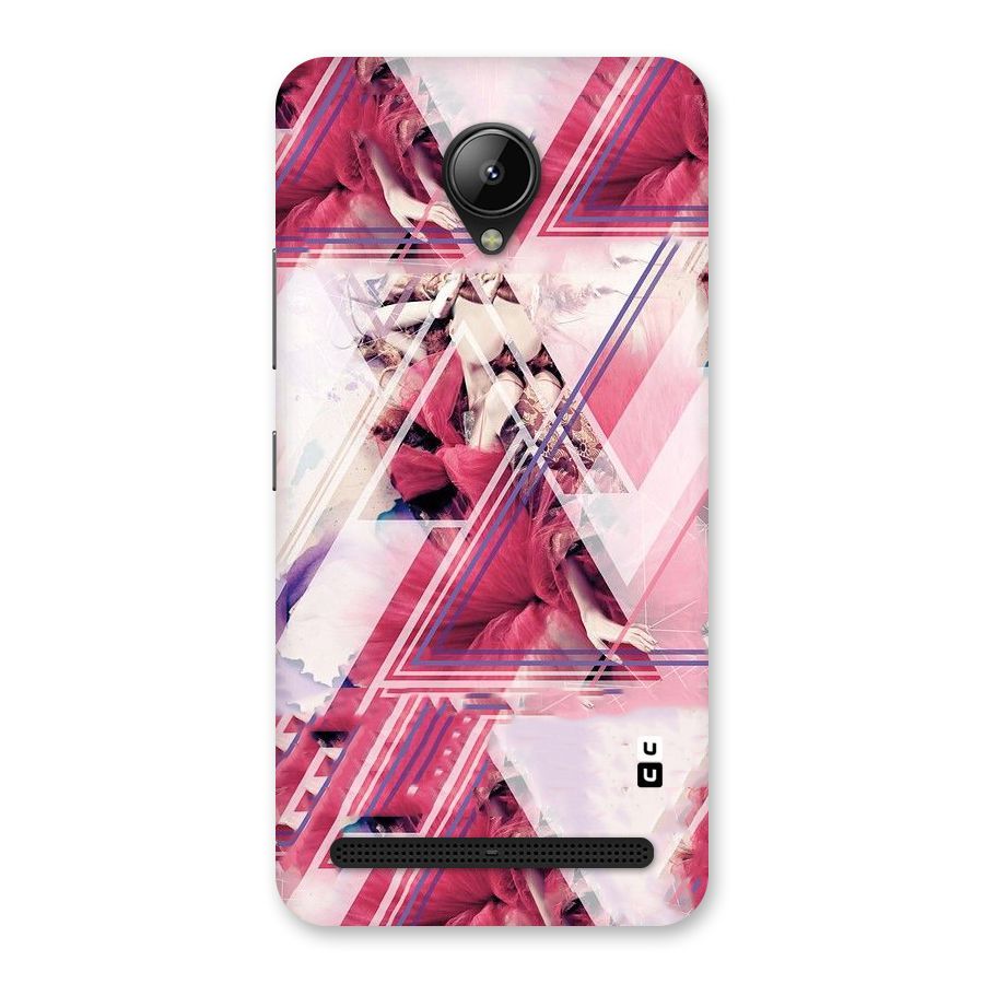 Pink Rose Abstract Back Case for Lenovo C2