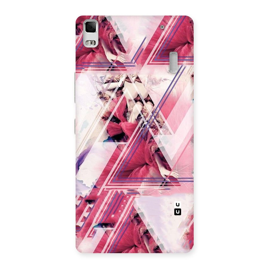 Pink Rose Abstract Back Case for Lenovo K3 Note