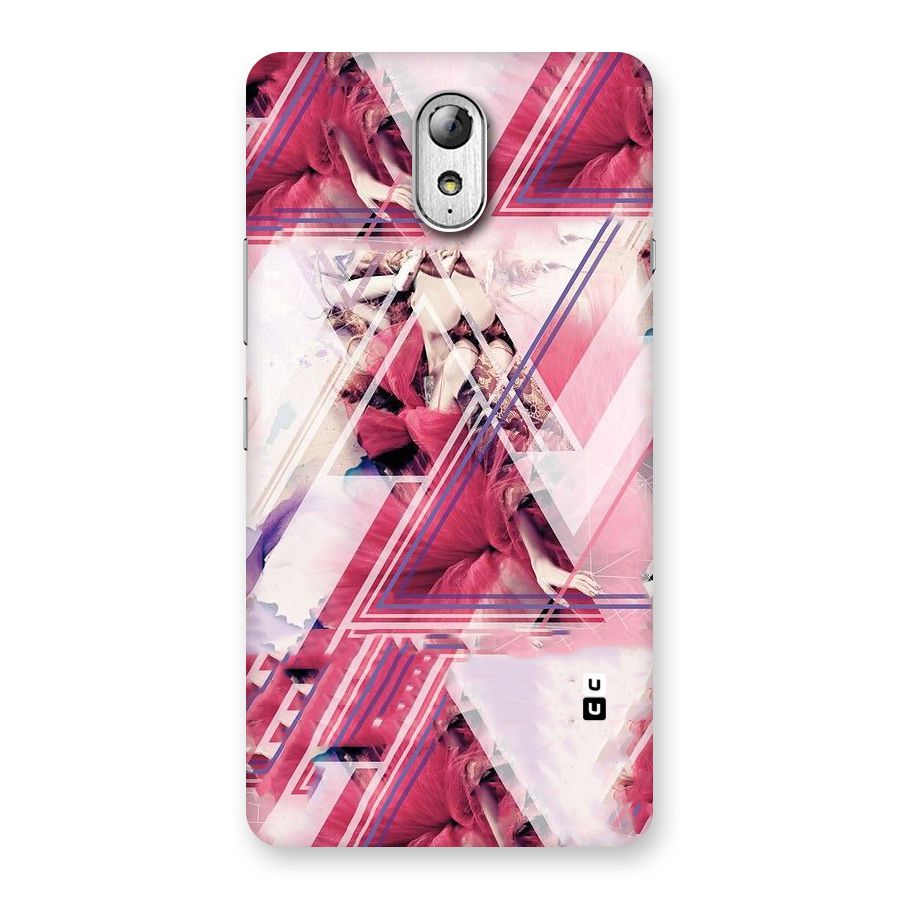 Pink Rose Abstract Back Case for Lenovo Vibe P1M