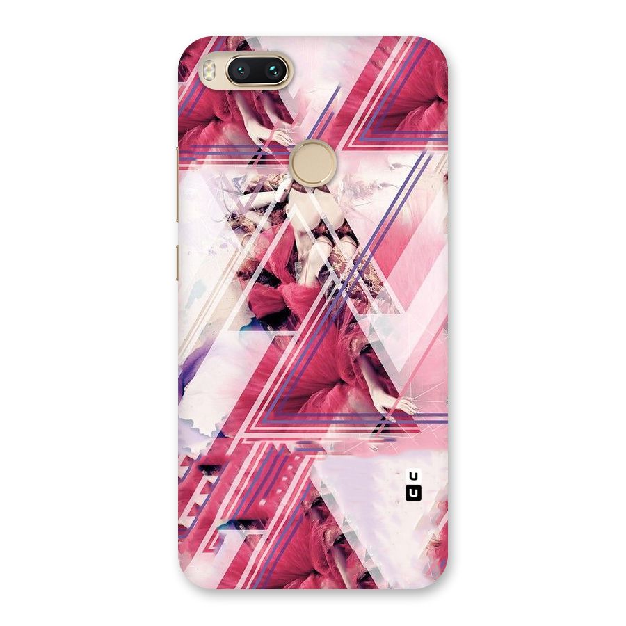 Pink Rose Abstract Back Case for Mi A1