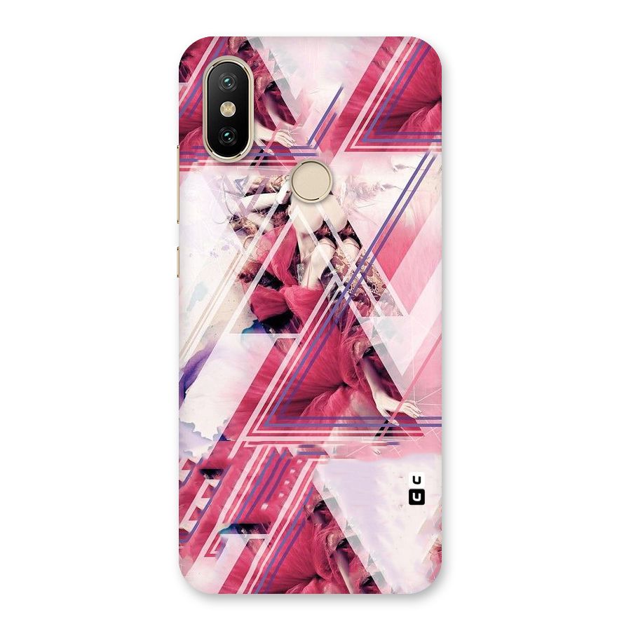 Pink Rose Abstract Back Case for Mi A2