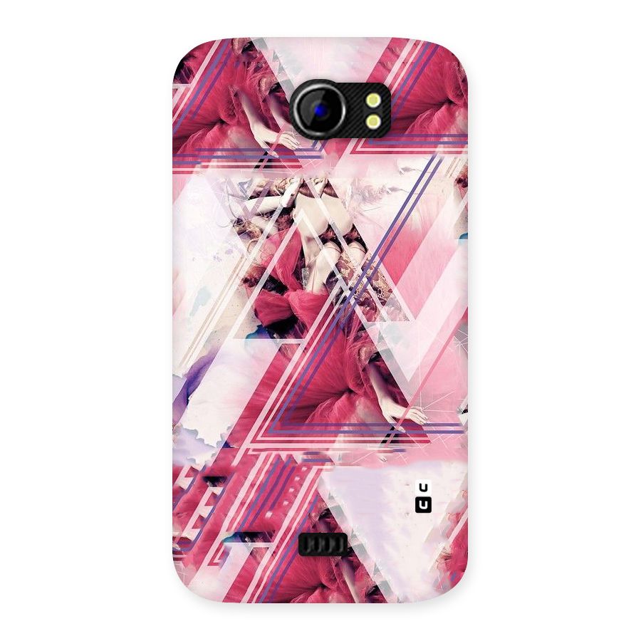 Pink Rose Abstract Back Case for Micromax Canvas 2 A110