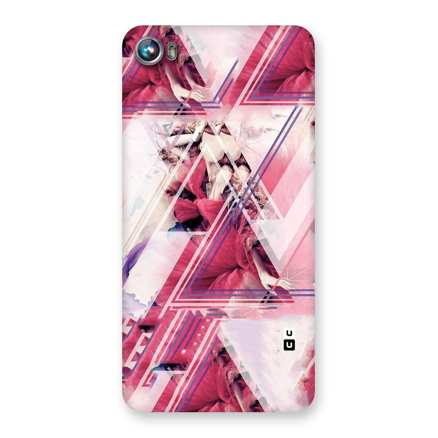 Pink Rose Abstract Back Case for Micromax Canvas Fire 4 A107