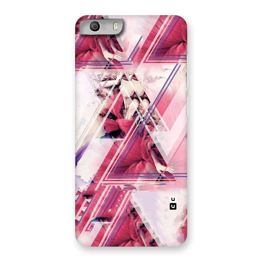 Pink Rose Abstract Back Case for Micromax Canvas Knight 2