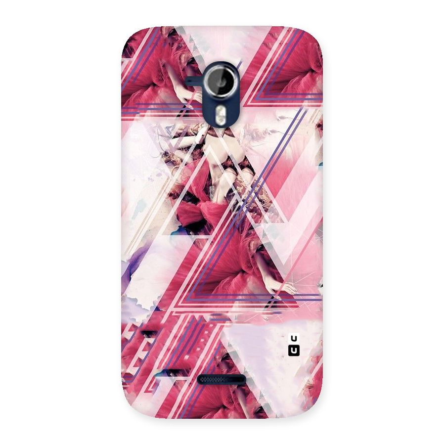 Pink Rose Abstract Back Case for Micromax Canvas Magnus A117