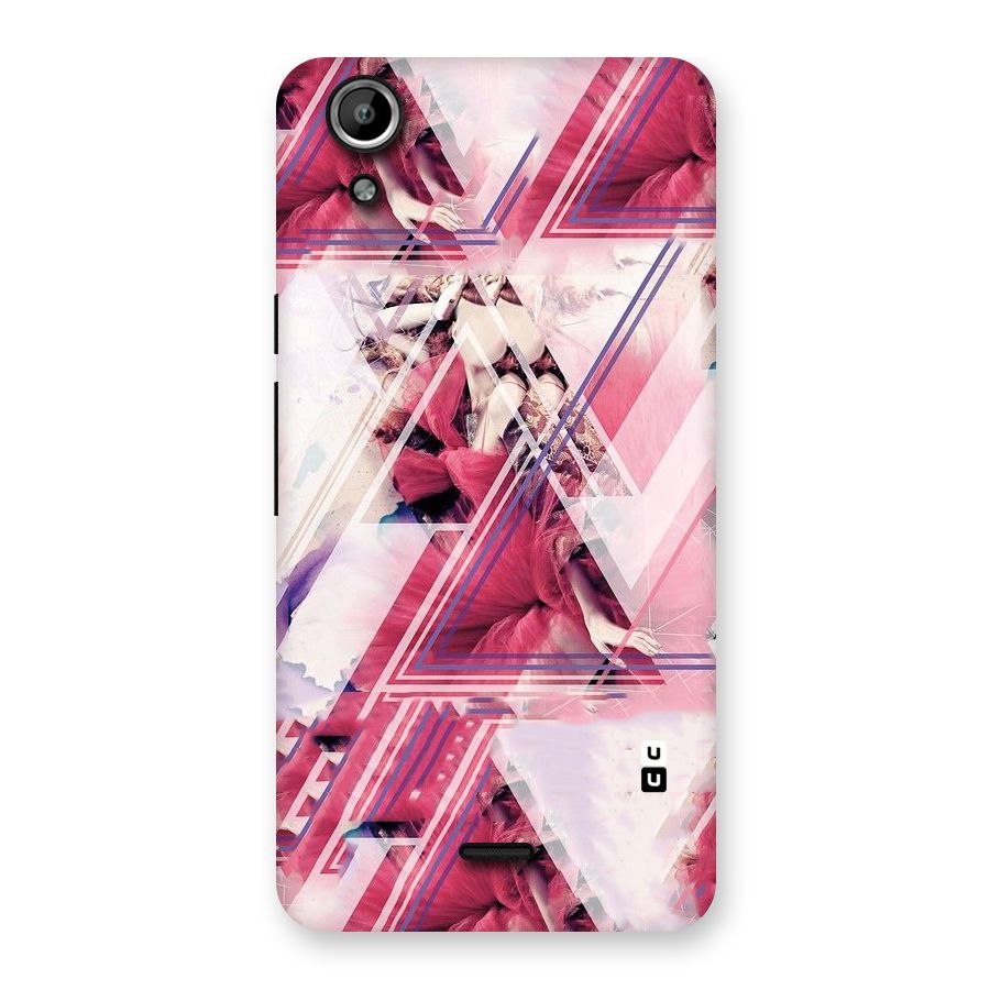 Pink Rose Abstract Back Case for Micromax Canvas Selfie Lens Q345