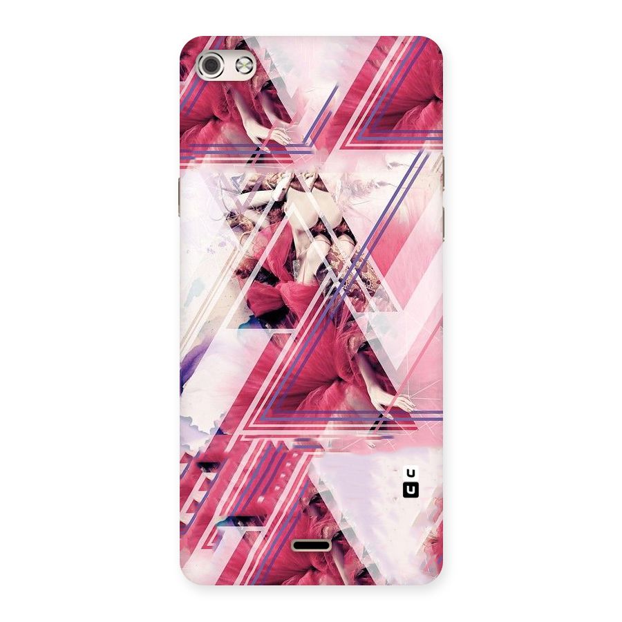 Pink Rose Abstract Back Case for Micromax Canvas Silver 5