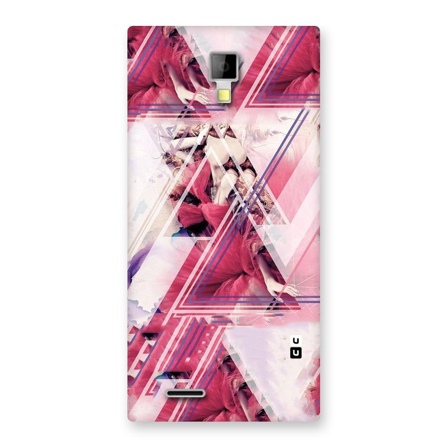 Pink Rose Abstract Back Case for Micromax Canvas Xpress A99