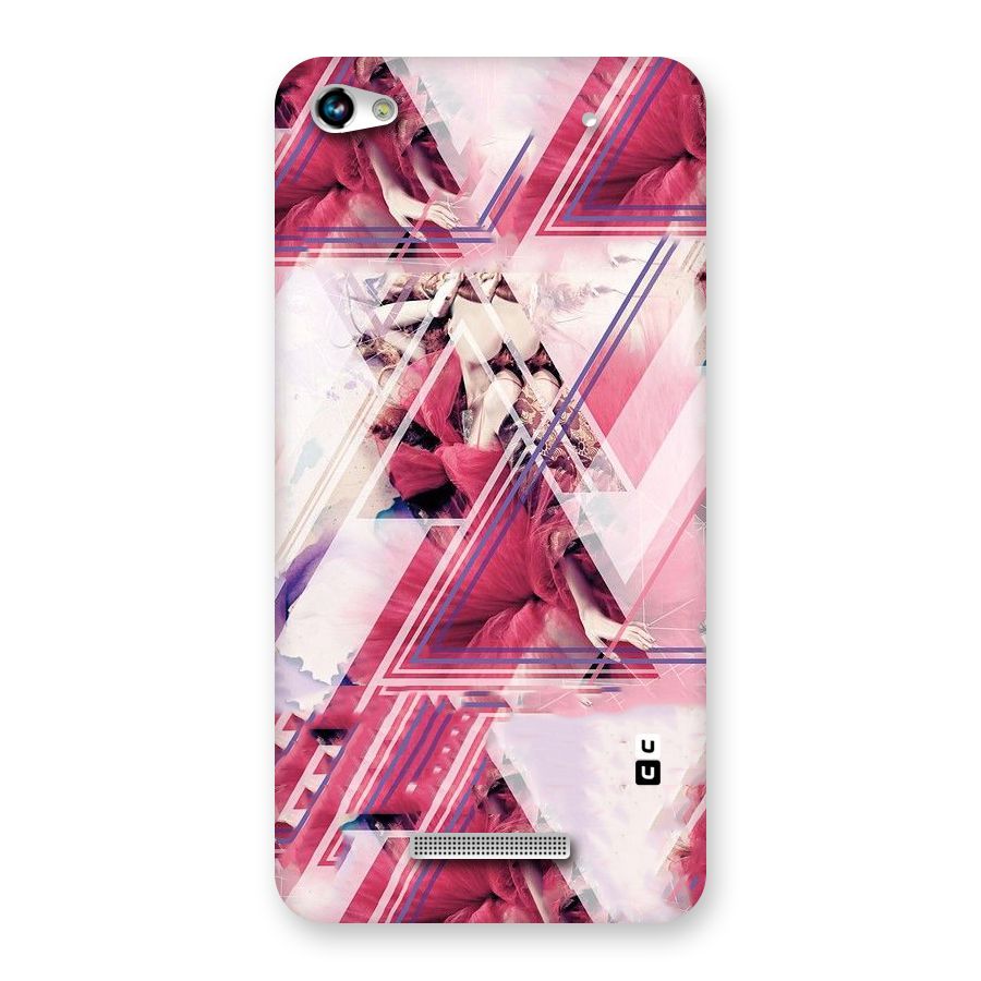 Pink Rose Abstract Back Case for Micromax Hue 2