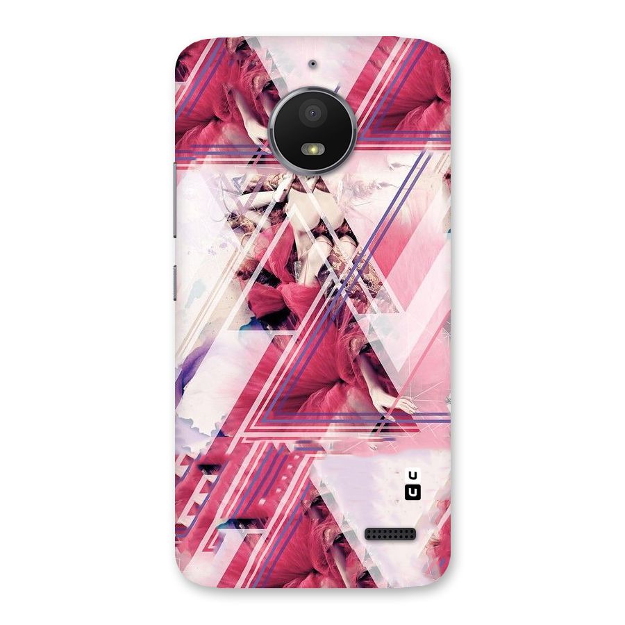 Pink Rose Abstract Back Case for Moto E4