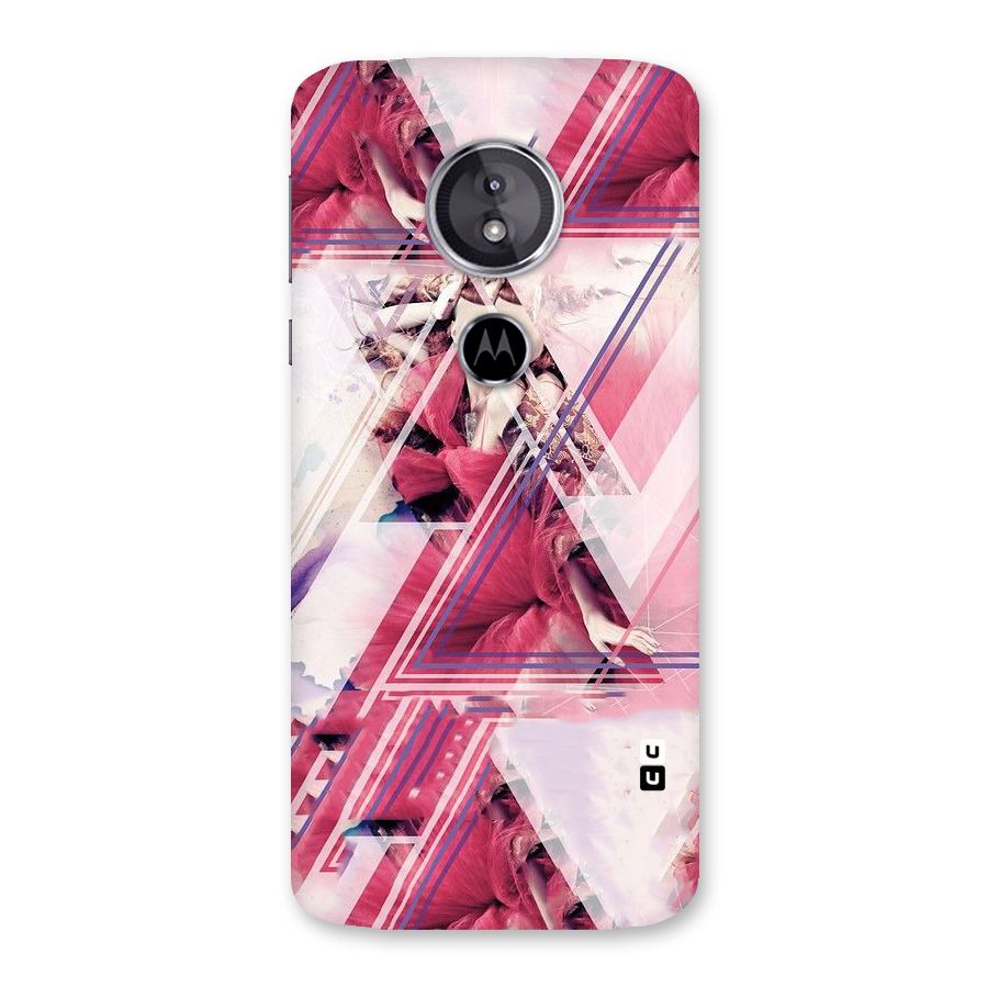 Pink Rose Abstract Back Case for Moto E5