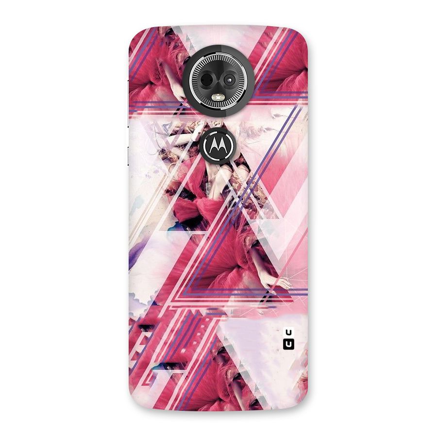 Pink Rose Abstract Back Case for Moto E5 Plus