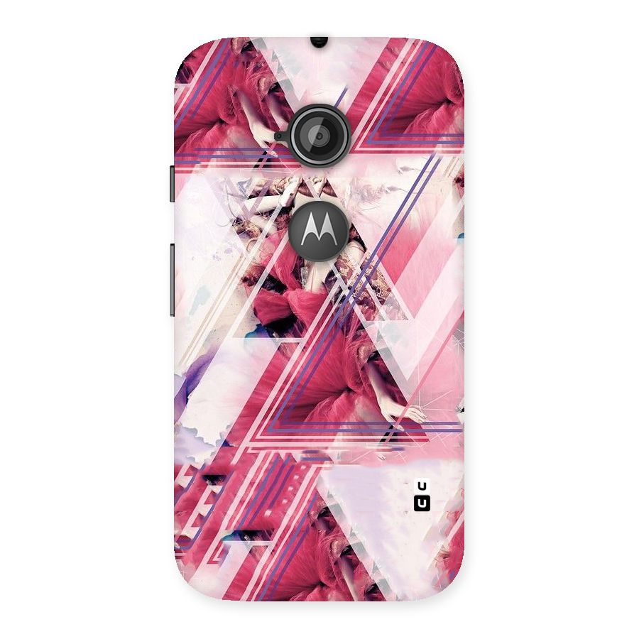 Pink Rose Abstract Back Case for Moto E 2nd Gen