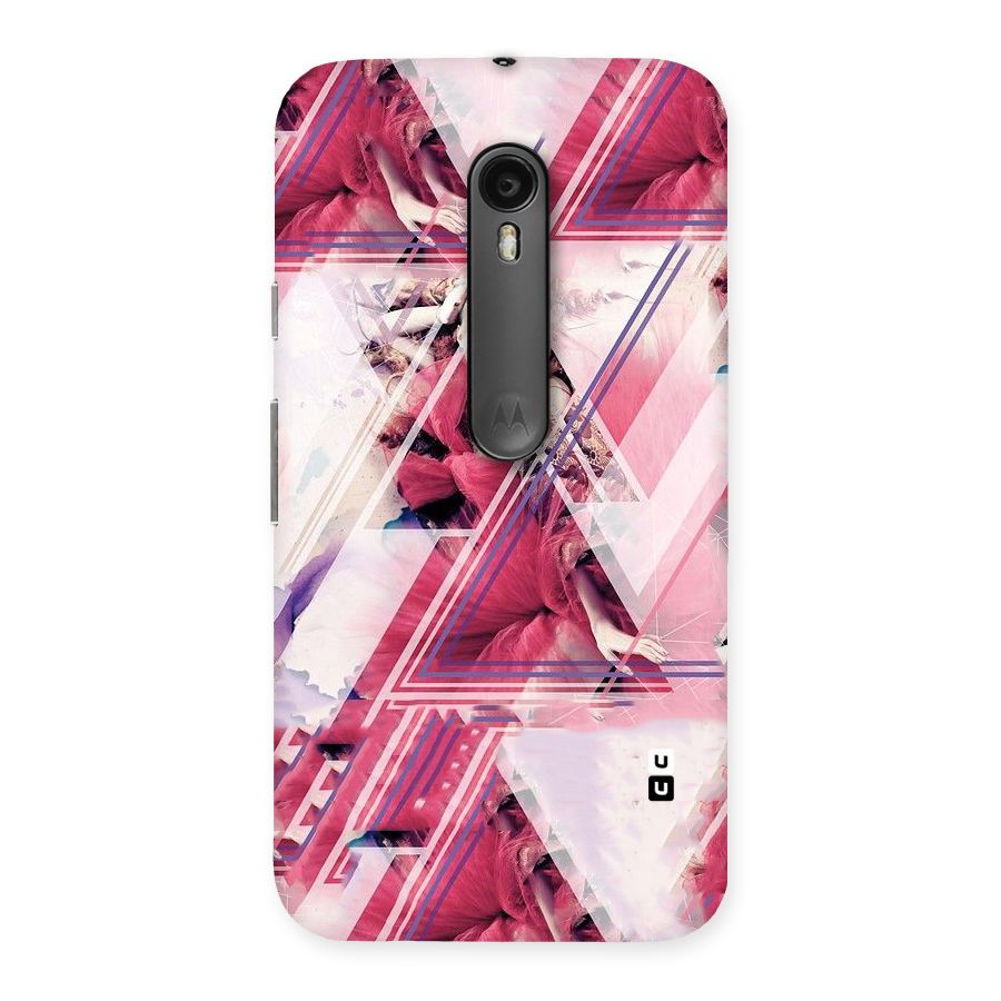 Pink Rose Abstract Back Case for Moto G3