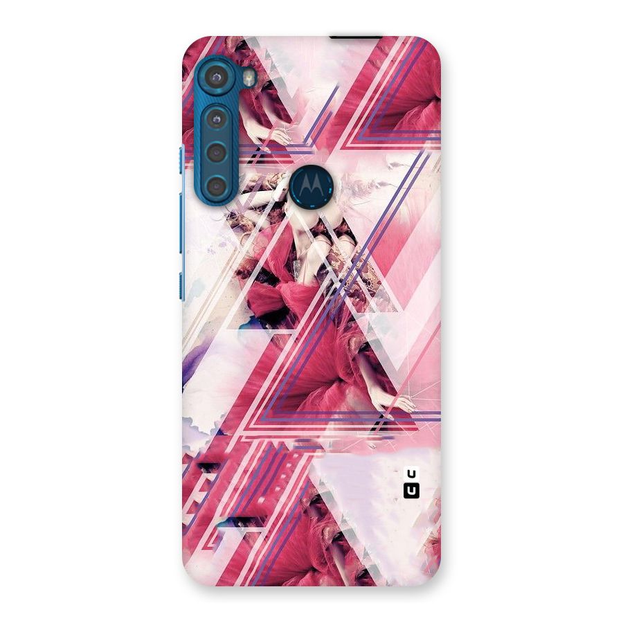 Pink Rose Abstract Back Case for Motorola One Fusion Plus