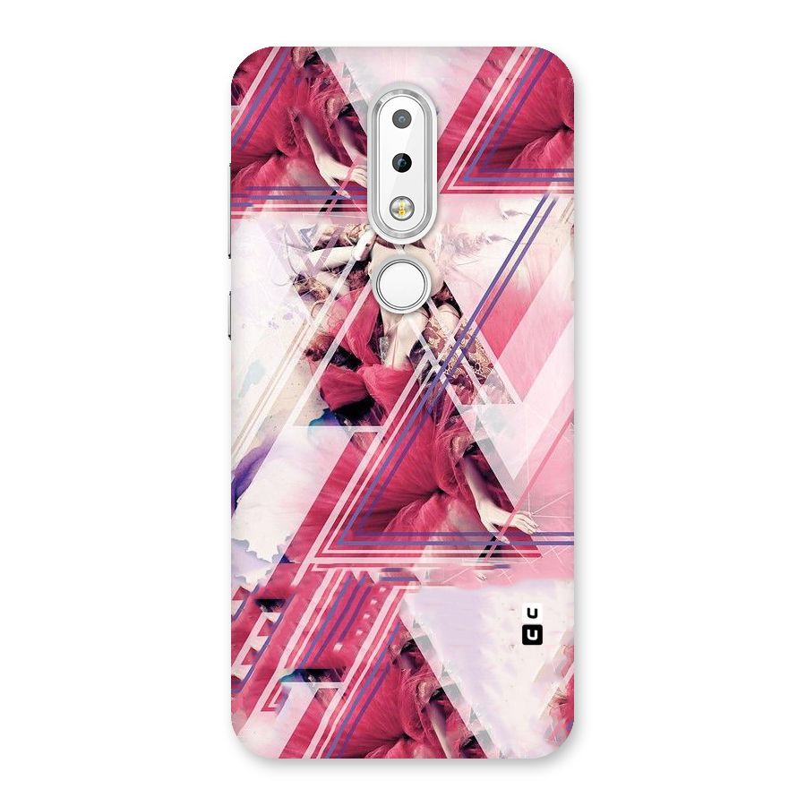 Pink Rose Abstract Back Case for Nokia 6.1 Plus