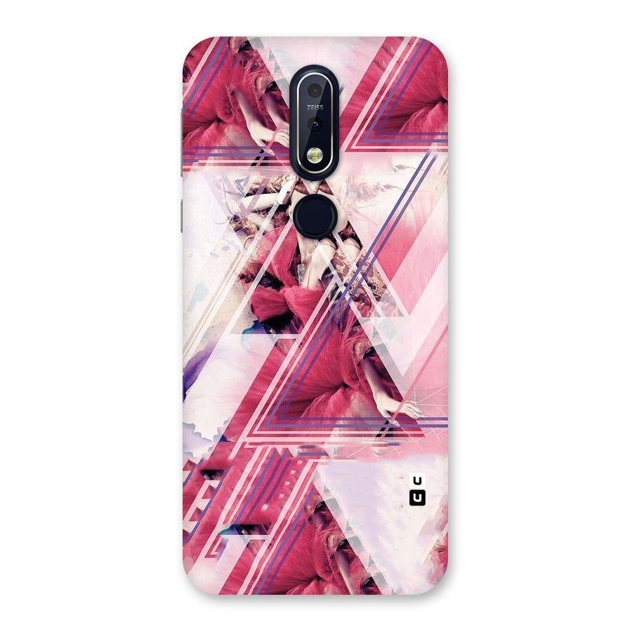 Pink Rose Abstract Back Case for Nokia 7.1