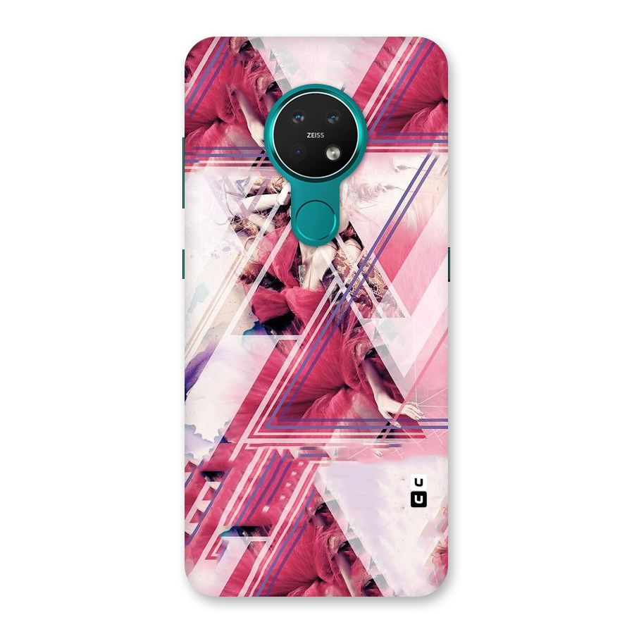Pink Rose Abstract Back Case for Nokia 7.2