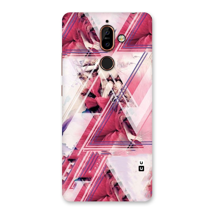 Pink Rose Abstract Back Case for Nokia 7 Plus