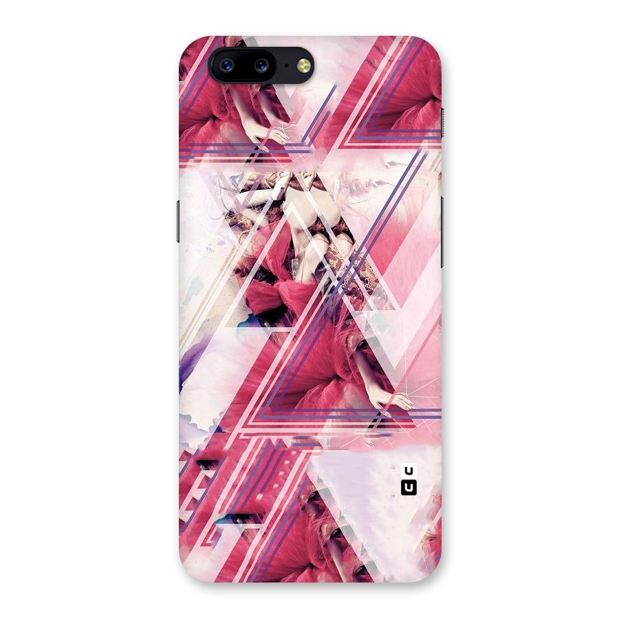 Pink Rose Abstract Back Case for OnePlus 5