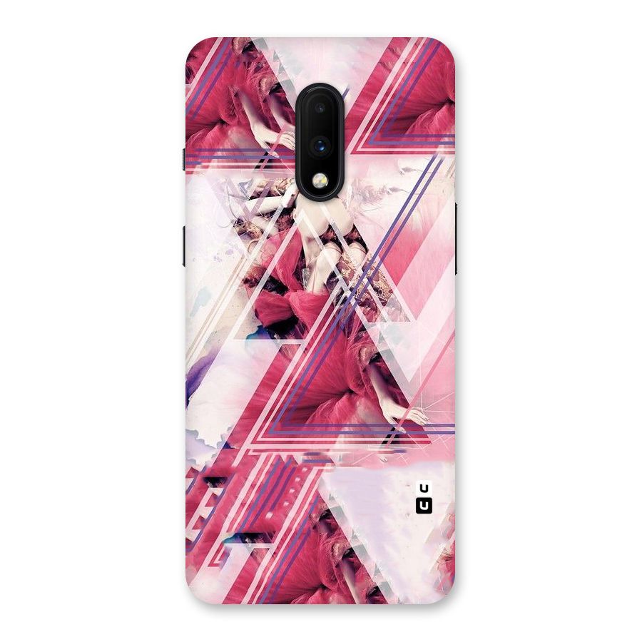 Pink Rose Abstract Back Case for OnePlus 7