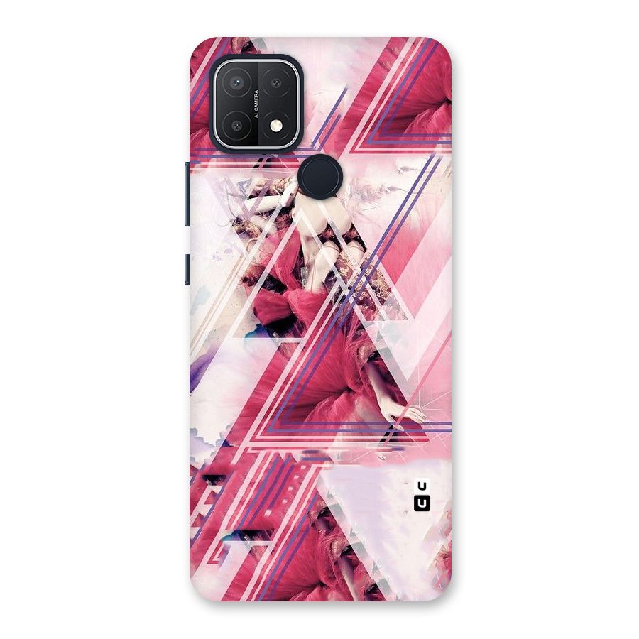 Pink Rose Abstract Back Case for Oppo A15s