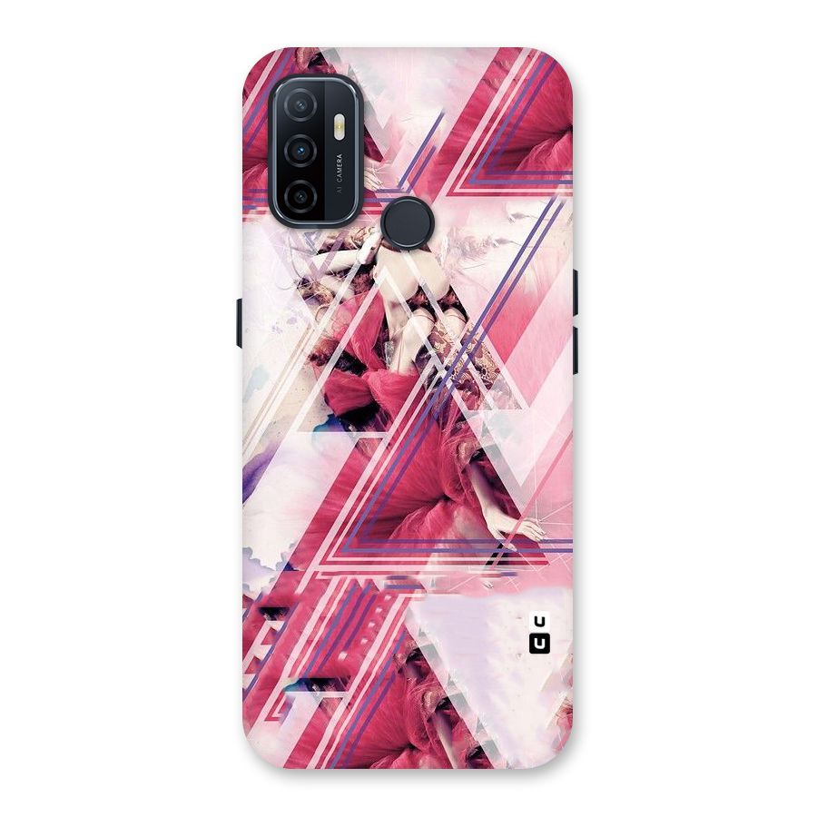 Pink Rose Abstract Back Case for Oppo A32