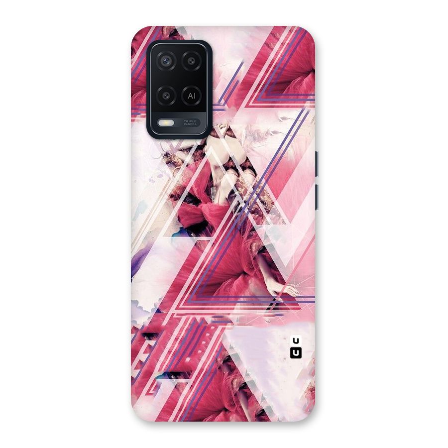 Pink Rose Abstract Back Case for Oppo A54