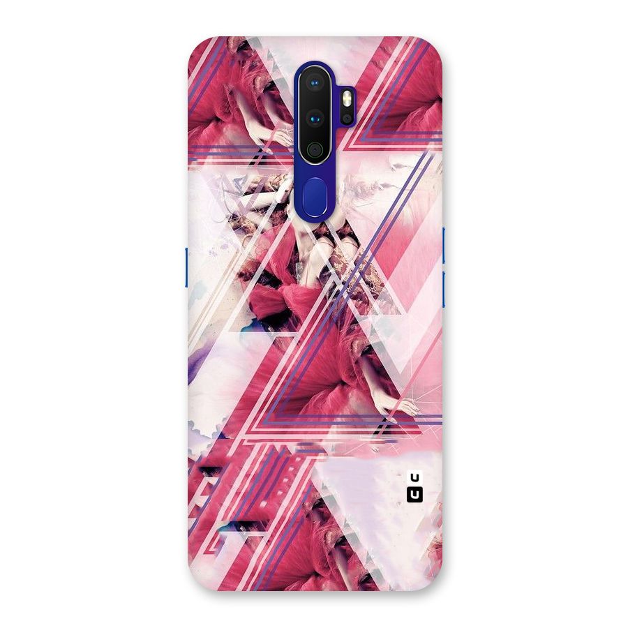 Pink Rose Abstract Back Case for Oppo A9 (2020)