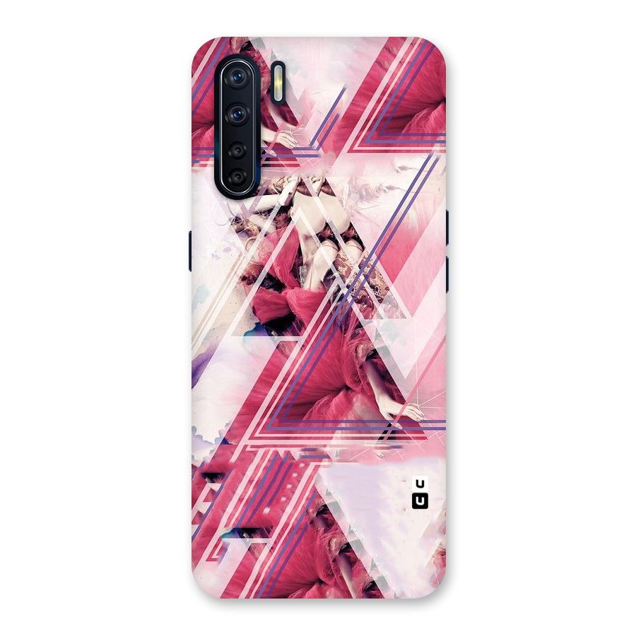 Pink Rose Abstract Back Case for Oppo F15