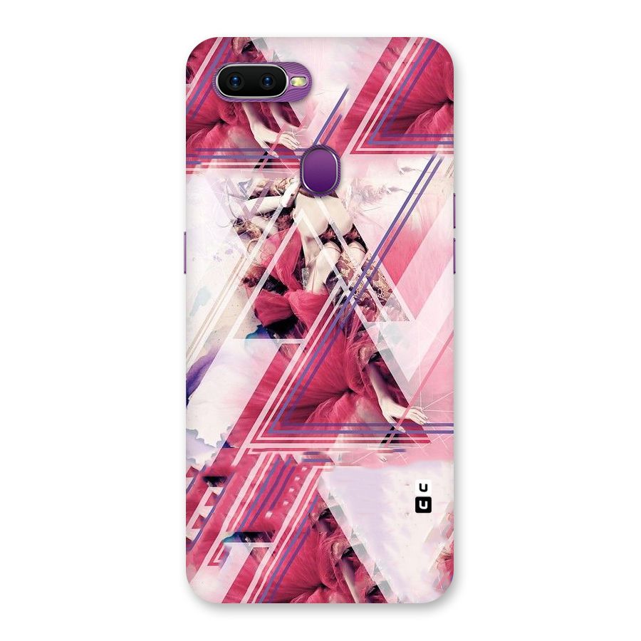 Pink Rose Abstract Back Case for Oppo F9