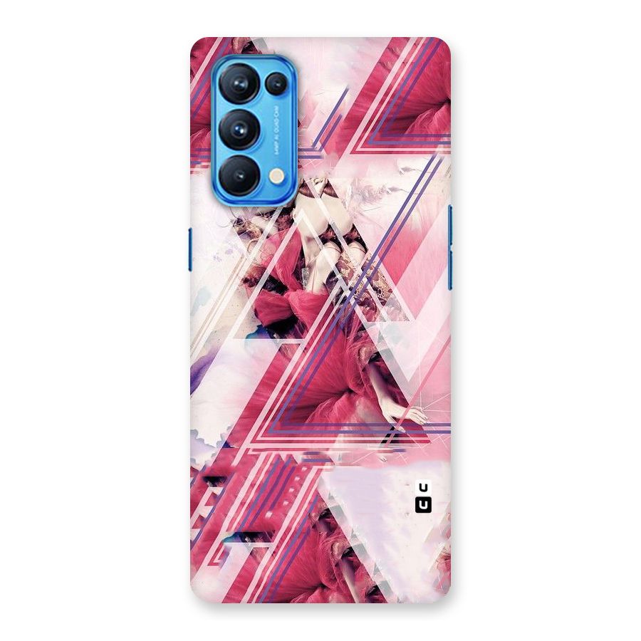 Pink Rose Abstract Back Case for Oppo Reno5 Pro 5G
