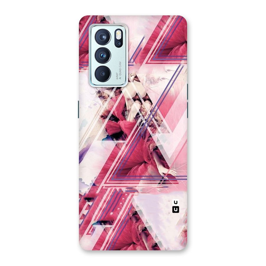 Pink Rose Abstract Back Case for Oppo Reno6 Pro 5G