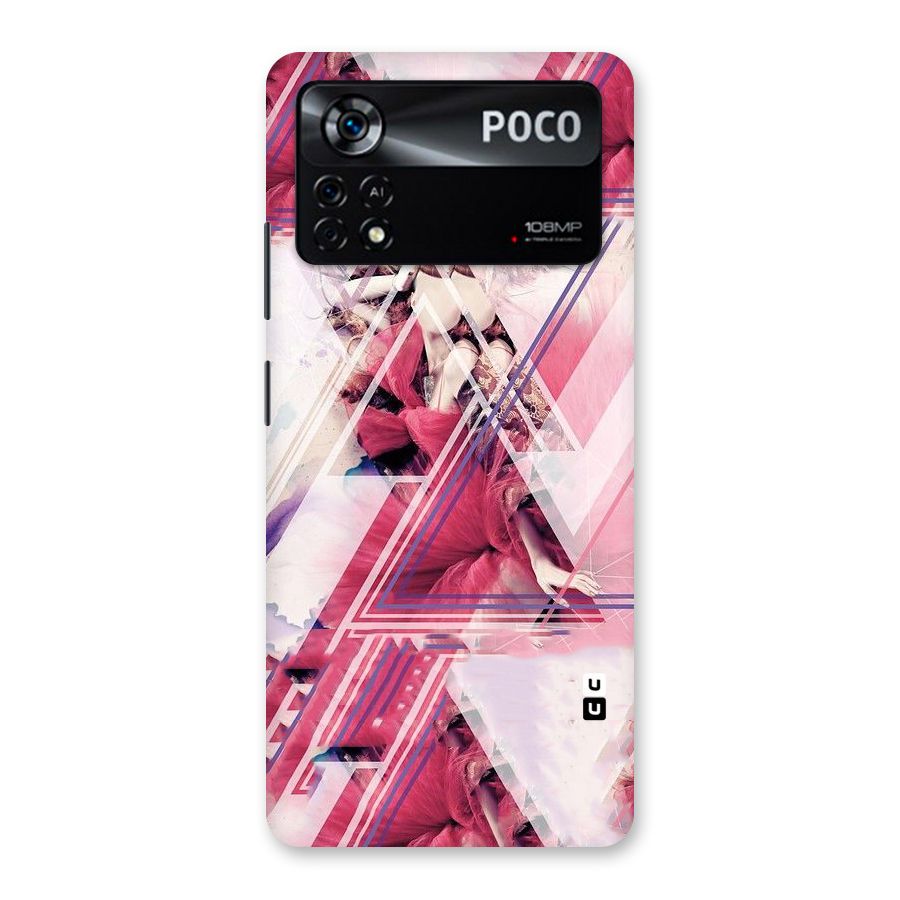 Pink Rose Abstract Back Case for Poco X4 Pro 5G