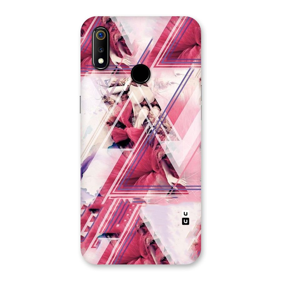 Pink Rose Abstract Back Case for Realme 3