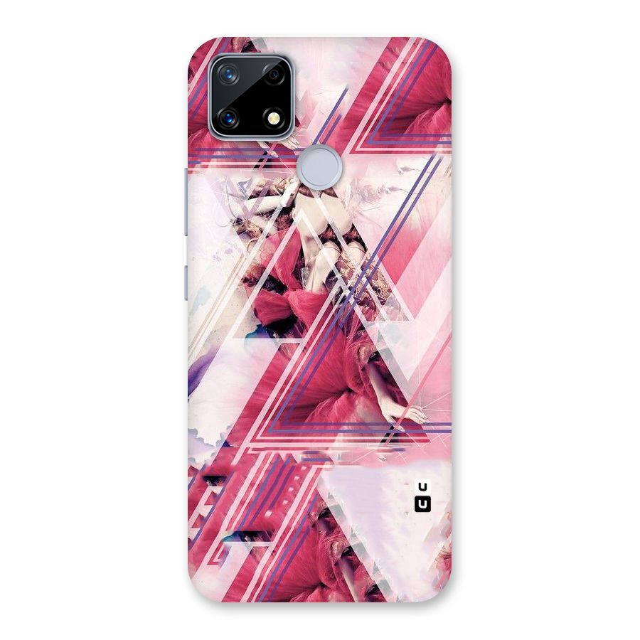 Pink Rose Abstract Back Case for Realme Narzo 20