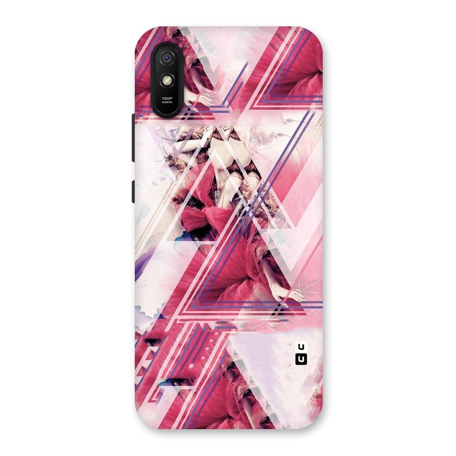 Pink Rose Abstract Back Case for Redmi 9A