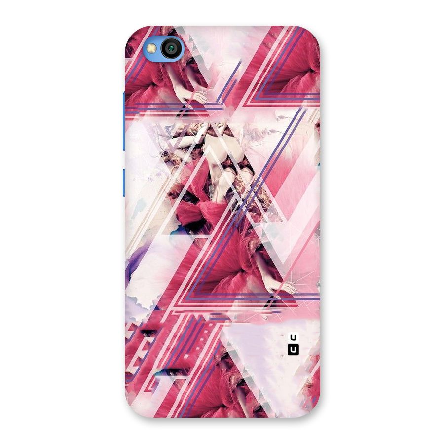 Pink Rose Abstract Back Case for Redmi Go