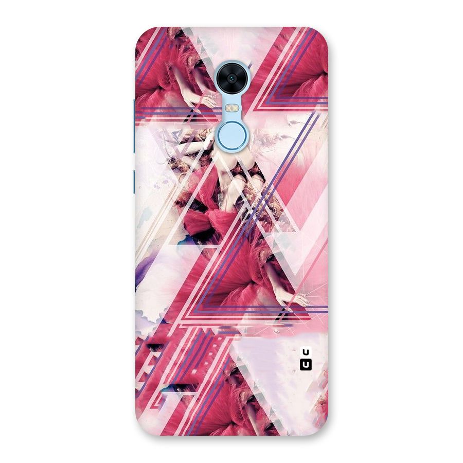Pink Rose Abstract Back Case for Redmi Note 5