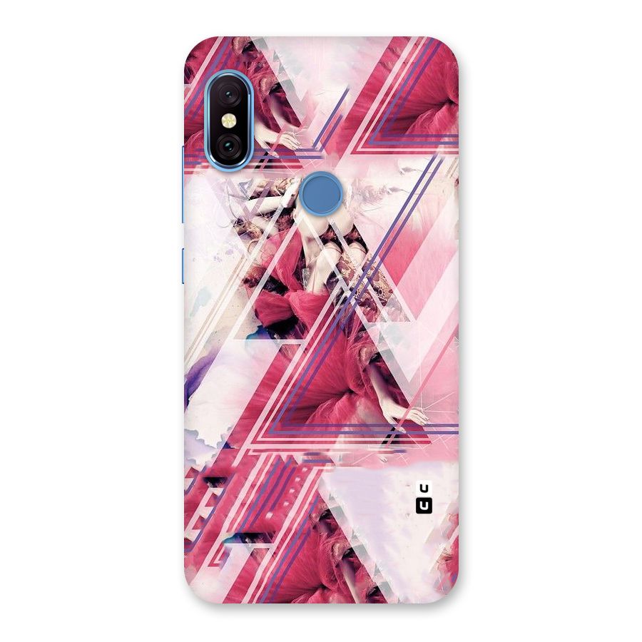 Pink Rose Abstract Back Case for Redmi Note 6 Pro