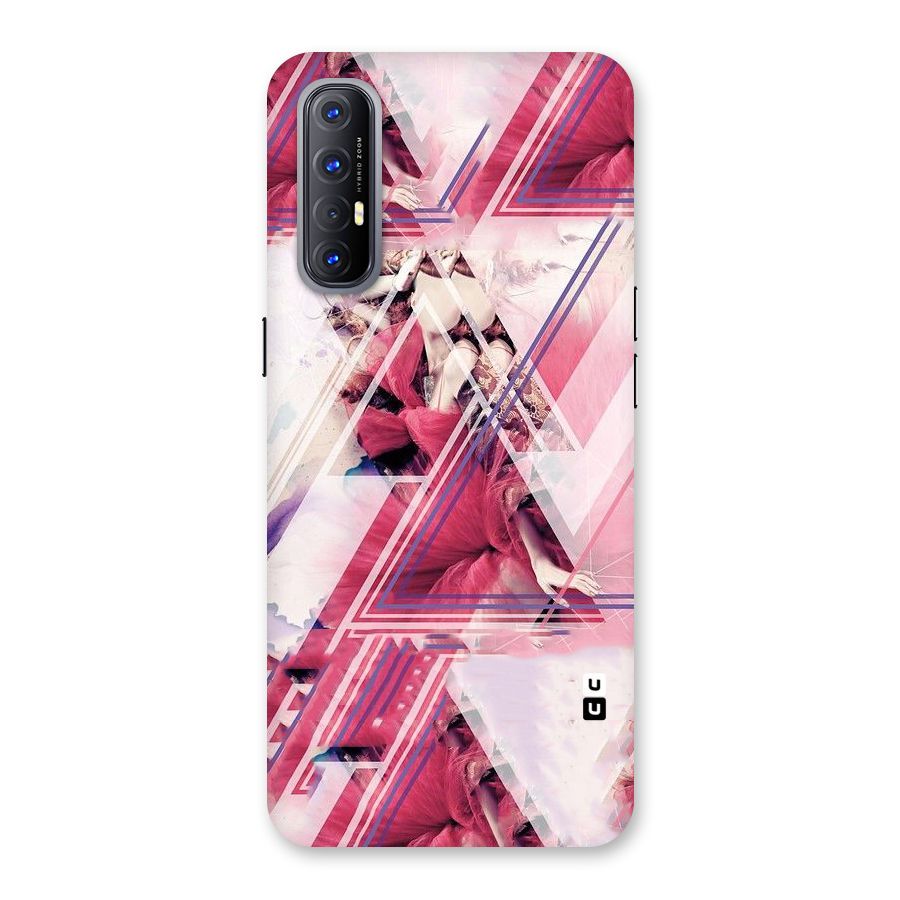 Pink Rose Abstract Back Case for Reno3 Pro