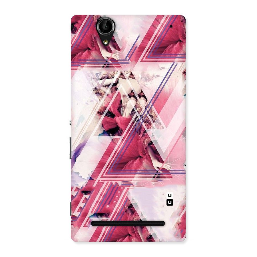 Pink Rose Abstract Back Case for Sony Xperia T2