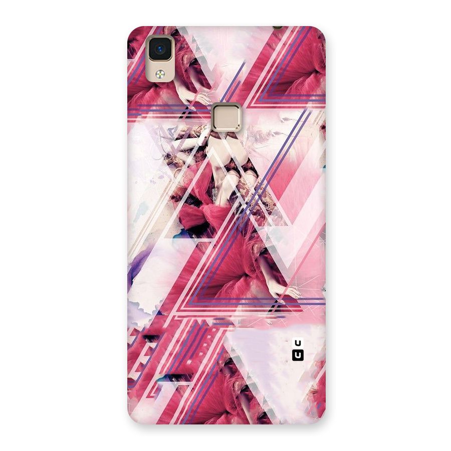 Pink Rose Abstract Back Case for V3 Max