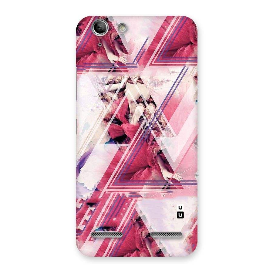 Pink Rose Abstract Back Case for Vibe K5 Plus