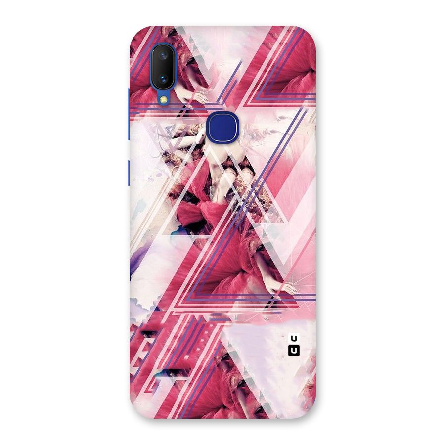 Pink Rose Abstract Back Case for Vivo V11