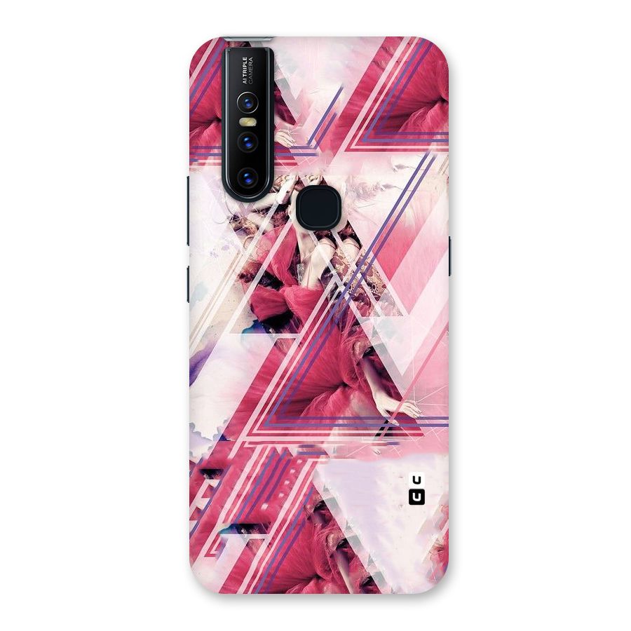 Pink Rose Abstract Back Case for Vivo V15