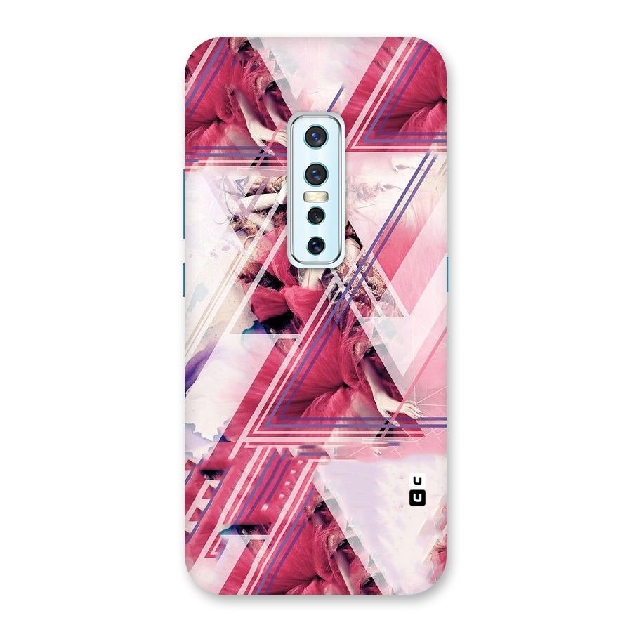 Pink Rose Abstract Back Case for Vivo V17 Pro
