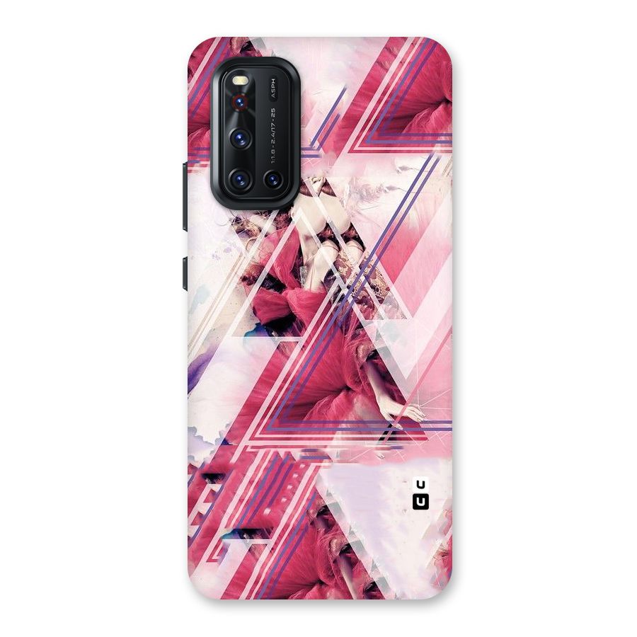 Pink Rose Abstract Back Case for Vivo V19