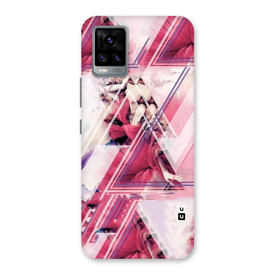 Pink Rose Abstract Back Case for Vivo V20