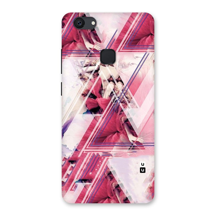 Pink Rose Abstract Back Case for Vivo V7 Plus